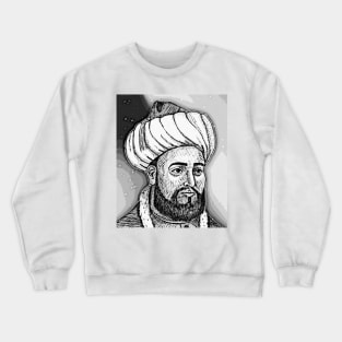 Al Ghazali Black And White Portrait | Al Ghazali Artwork 3 Crewneck Sweatshirt